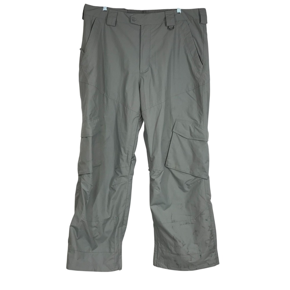 SLALOM- MEN'S XXL - GRAY 100% NYLON SNOW SKI PANTS